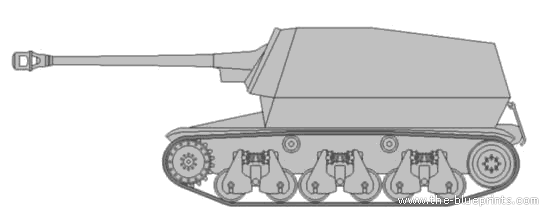 Tank Sd.Kfz. 135 Marder I 7.5 cm Pak40 Hotchkiss 39 H - drawings, dimensions, figures