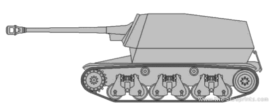 Танк Sd.Kfz. 135 Marder I Hotchkiss 39 H Panzerjager - чертежи, габариты, рисунки