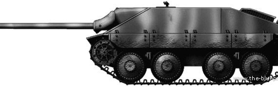 Танк Sd.Kfz. 138-2 Jagdpanzer 38(d) Hetzer - чертежи, габариты, рисунки