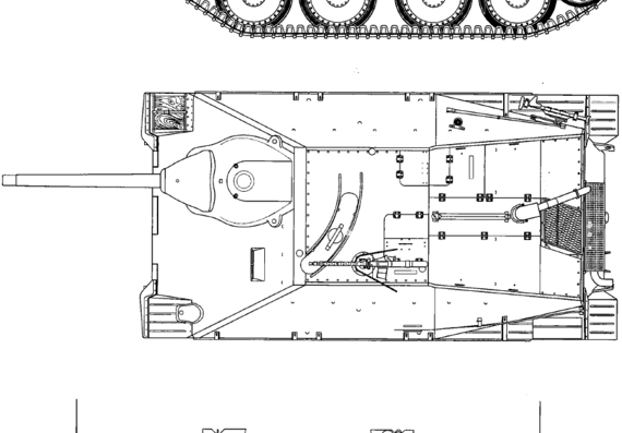 Танк Sd.Kfz. 138-2 Jagdpanzer 38(t) Hetzer - чертежи, габариты, рисунки