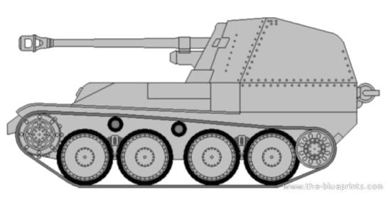 Танк Sd.Kfz. 138 Ausf. M Marder III Panzerjager - чертежи, габариты, рисунки