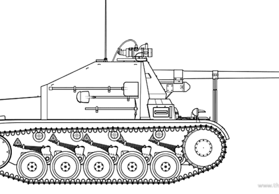 Tank Sd.Kfz. 138 Marder II - drawings, dimensions, figures