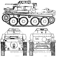 Танк Sd.Kfz. 140-1 Aufklarungspanzer - чертежи, габариты, рисунки