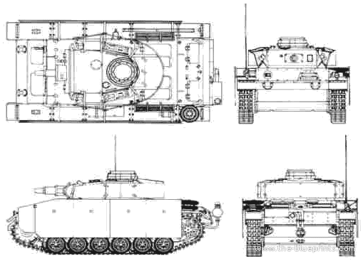 Tank Sd.Kfz. 141-2 PzKpfw III Ausf.N - drawings, dimensions, figures