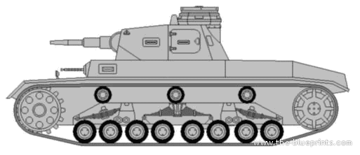 Tank Sd.Kfz. 141 PzKpfw.III Ausf.D - drawings, dimensions, figures