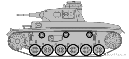 Tank Sd.Kfz. 141 PzKpfw.III Ausf.E - drawings, dimensions, figures
