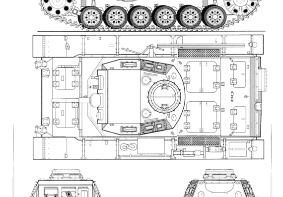 Танк Sd.Kfz. 141 Pz..Kpfw.III Ausf.F - чертежи, габариты, рисунки