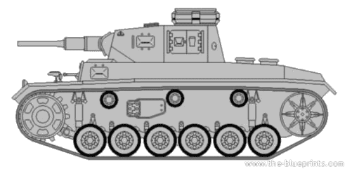 Танк Sd.Kfz. 141 PzKpfw.III Ausf.H - чертежи, габариты, рисунки