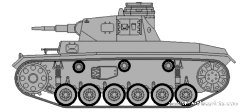 Танк Sd.Kfz. 141 Pz.Kpfw.III Ausf. E - чертежи, габариты, рисунки
