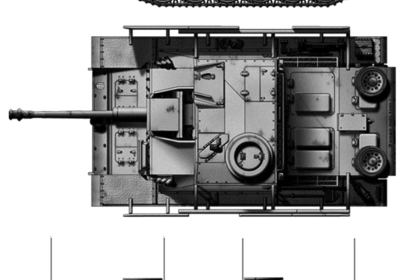Tank Sd.Kfz. 142-1 Sturmgeschutz III Ausf.G StuG.III - drawings, dimensions, figures
