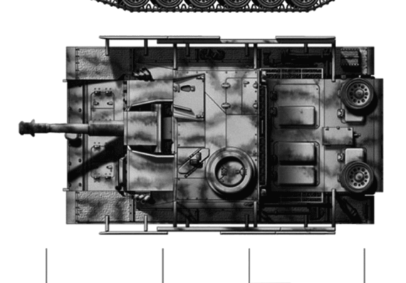 Танк Sd.Kfz. 142-2 Sturmghaubitze 42 Ausf.G - чертежи, габариты, рисунки