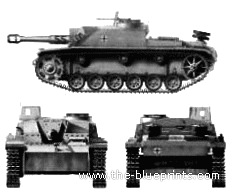 Tank Sd.Kfz. 142 StuG III G - drawings, dimensions, figures