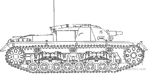 Танк Sd.Kfz. 142 Sturmgeschutz.III Ausf.A (Stug III) - чертежи, габариты, рисунки