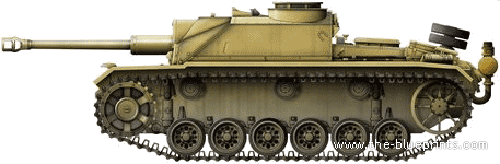 Tank Sd.Kfz. 142 Sturmgeschutz III Ausf.G - drawings, dimensions, figures