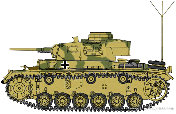 Tank Sd.Kfz. 143 Pz.Beob.Wg.III Ausf.H - drawings, dimensions, figures