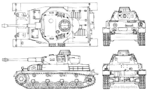Танк Sd.Kfz. 161-1 Pz.Kpfw. IV Ausf.G - чертежи, габариты, рисунки