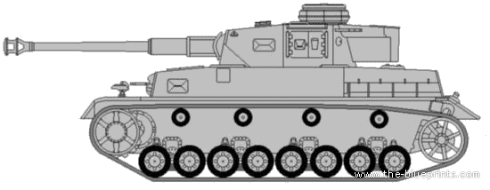 Tank Sd.Kfz. 161-2 Pz.Kpfw. IV Ausf.H - drawings, dimensions, figures
