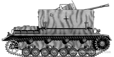 Tank Sd.Kfz. 161-3 Flakpanzer IV Mobelwagen - drawings, dimensions, figures