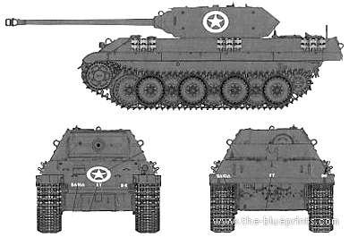 Танк Sd.Kfz. 161 M10 Panther - чертежи, габариты, рисунки