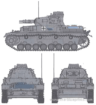 Tank Sd.Kfz. 161 Pz.Kpfw.IV Ausf.C - drawings, dimensions, figures