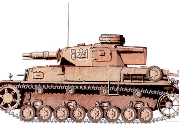Tank Sd.Kfz. 161 Pz.Kpfw.IV Ausf.E - drawings, dimensions, figures