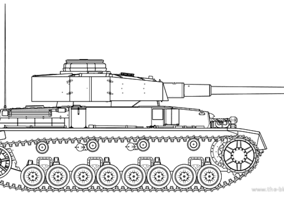 Танк Sd.Kfz. 161 Pz.Kpfw. IV - чертежи, габариты, рисунки