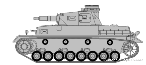 Tank Sd.Kfz. 161 Pz.Kpfw. IV Ausf.D - drawings, dimensions, figures