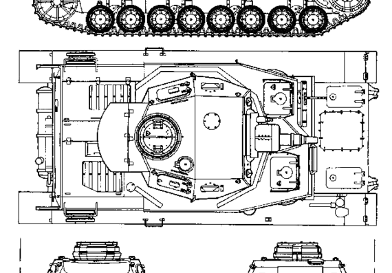Танк Sd.Kfz. 161 Pz.Kpfw. IV Ausf.E - чертежи, габариты, рисунки