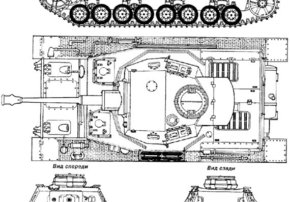 Танк Sd.Kfz. 161 Pz.Kpfw. IV Ausf.G - чертежи, габариты, рисунки
