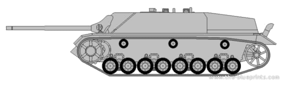 Танк Sd.Kfz. 162-1 Jagdpanzer IV-70 - чертежи, габариты, рисунки
