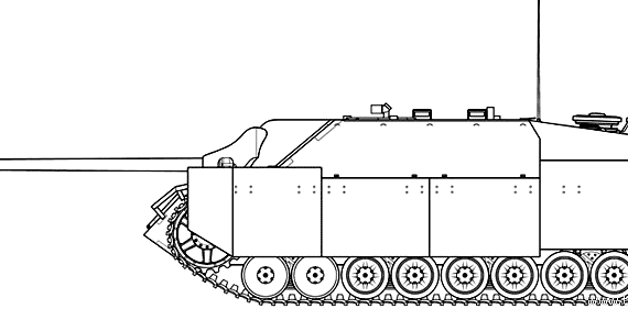 Танк Sd.Kfz. 162 Jagdpanzer IV L-48 - чертежи, габариты, рисунки
