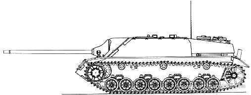 Танк Sd.Kfz. 162 Jagdpanzer IV L-70 7.5cm - чертежи, габариты, рисунки