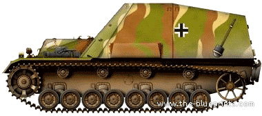 Танк Sd.Kfz. 165 Geschutzwagen III - чертежи, габариты, рисунки