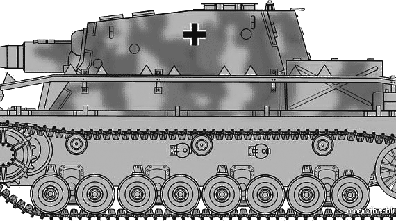 Tank Sd.Kfz. 166 Brummbar - drawings, dimensions, pictures