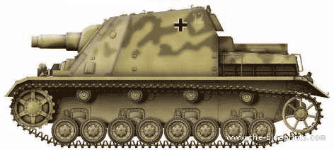 Tank Sd.Kfz. 166 Stu.Pz.IV Brummbar - drawings, dimensions, figures