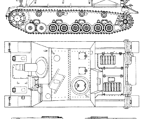 Tank Sd.Kfz. 166 Sturmpanzer Brummbar IV - drawings, dimensions, pictures