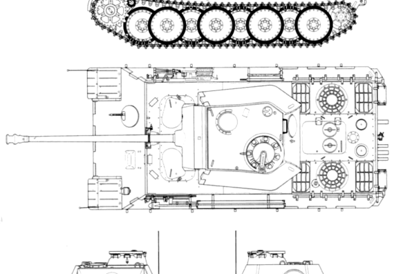 Tank Sd.Kfz. 171 Pz.Kpfw.V Panther Ausf.A - drawings, dimensions, figures