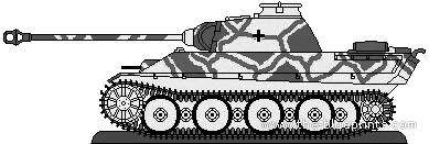 Tank Sd.Kfz. 171 Pz.Kpfw. V Panther - drawings, dimensions, figures