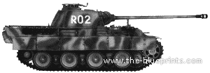 Танк Sd.Kfz. 171 Pz.Kpfw. V Panther Ausf.A - чертежи, габариты, рисунки