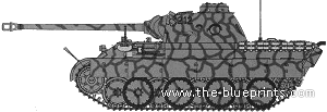 Tank Sd.Kfz. 171 Pz.Kpfw. V Panther Ausf.D - drawings, dimensions, figures