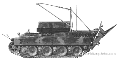 Танк Sd.Kfz. 179 Bergepanther - чертежи, габариты, рисунки