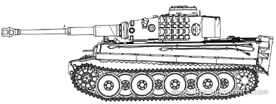 Tank Sd.Kfz. 181 Pz.Kpfw. V Panther - drawings, dimensions, figures