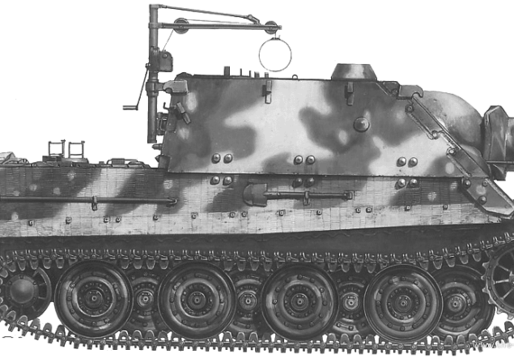 Танк Sd.Kfz. 181 Sturmtiger - чертежи, габариты, рисунки