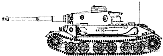 Tank Sd.Kfz. 181 Tiger Ferdinand - drawings, dimensions, figures