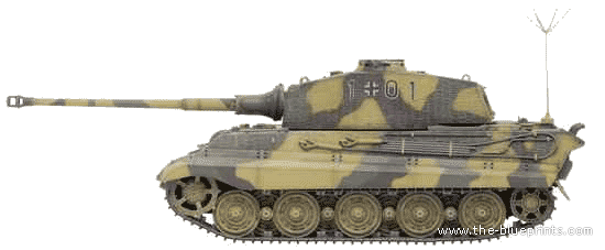 Tank Sd.Kfz. 182 Pz.Kpfw. VI Kingtiger Henschel Turret - drawings, dimensions, figures