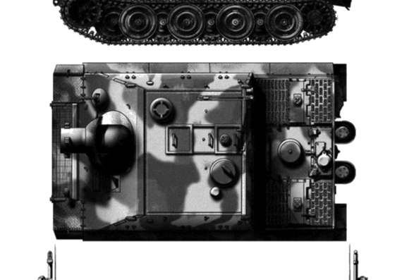 Tank Sd.Kfz. 186 Sturmpanzer VI Ausf.E Sturmtiger - drawings, dimensions, pictures