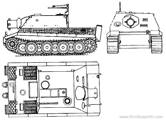 Tank Sd.Kfz. 186 Sturmtiger - drawings, dimensions, pictures