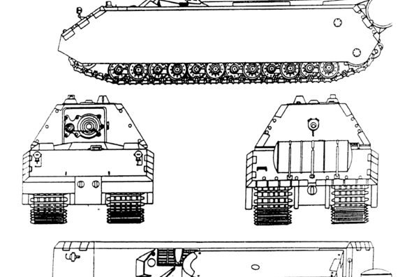 Tank Sd.Kfz. 205 Maus - drawings, dimensions, figures