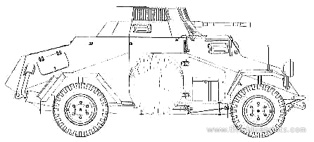 Танк Sd.Kfz. 222 Armoured Car - чертежи, габариты, рисунки