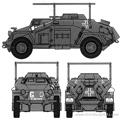 Tank Sd.Kfz. 223 - drawings, dimensions, figures